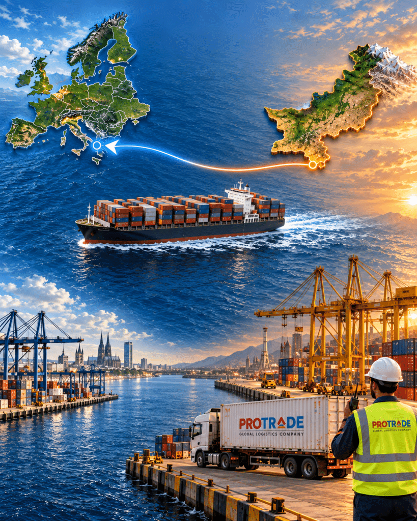 Pakistan origin export freight services for European freight forwarders