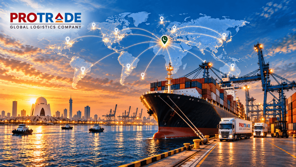Karachi Port and Port Qasim export handling by ProTrade Global Logistics Company